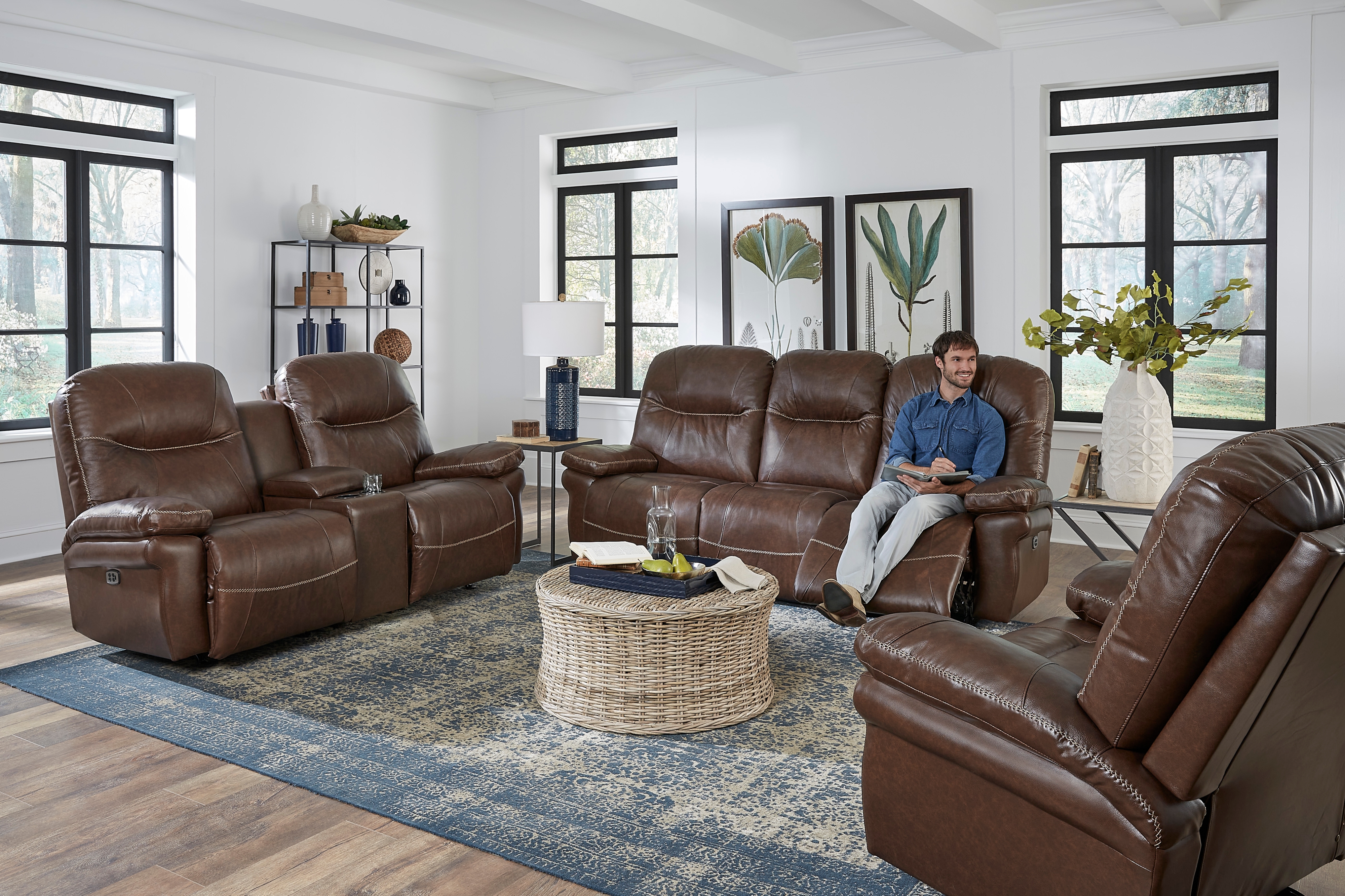 Best Home Furnishings Leya S670CP4 78506L Casual Leather Power Space