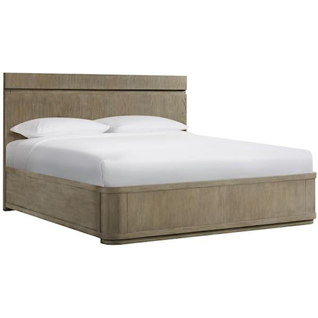 Contemporary Queen Panel Bed with LED Lights
