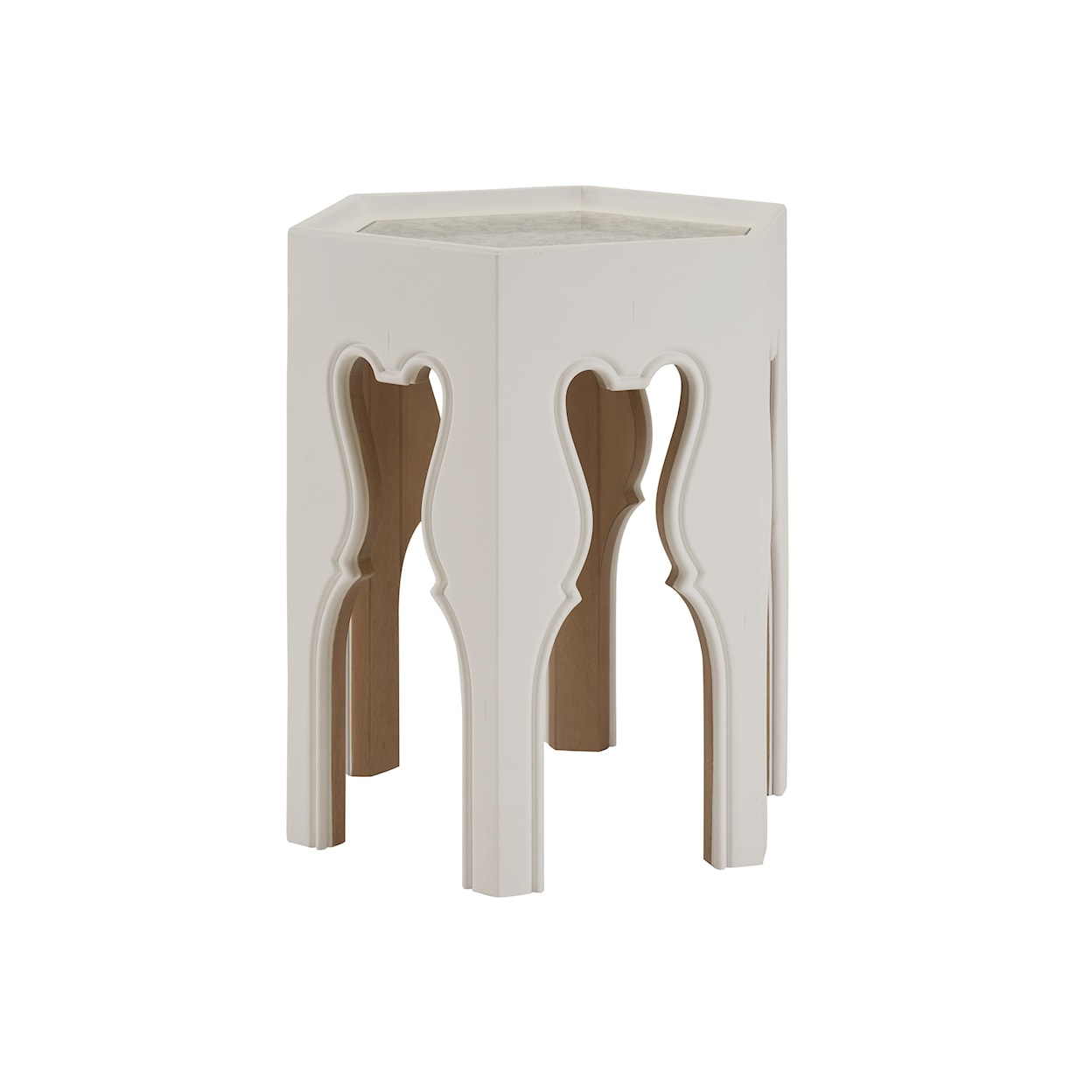 Barclay Butera Villa Blanca Bilbao Hexagonal End Table