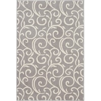 3'9" x 5'9" Grey Rectangle Rug