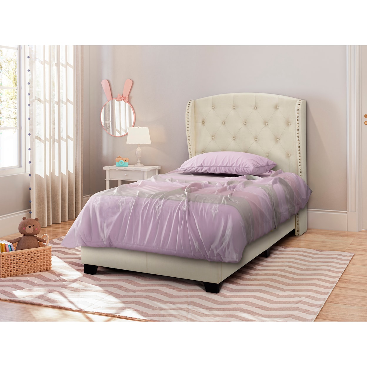 Accentrics Home Fashion Beds Twin Upholstered Bed