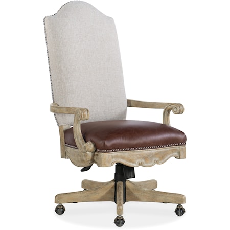 Transitional Tilt Swivel Chair