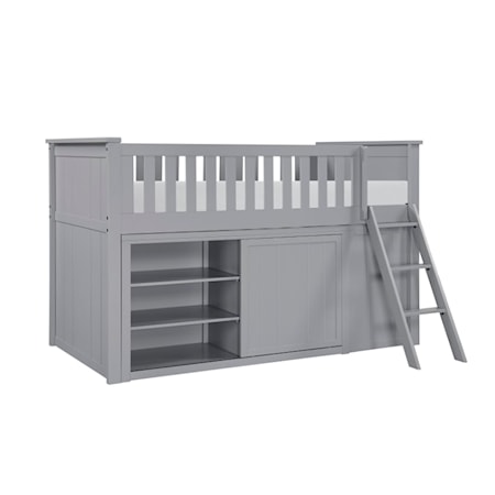 Low Loft Bunk Bed with Storage