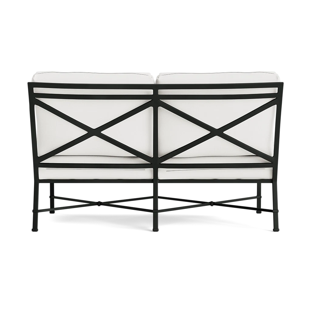 Brown Jordan Venetian X-Back Armless Loveseat