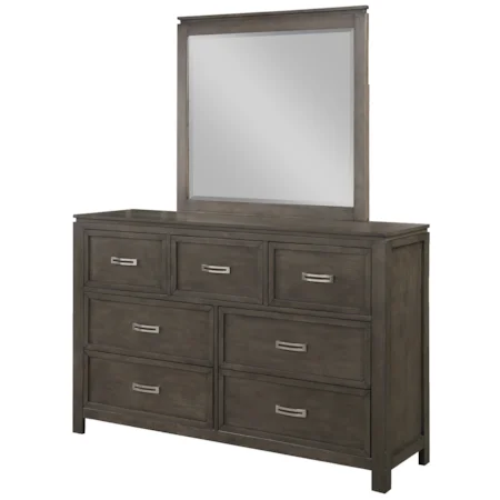 Rachael Ray Home Alexis 000028529497 6 Drawer Dresser and Mirror Set with Gold Accents | Crowley Furniture & Mattress | Dresser + Mirror Combo Rachael Ray Home Alexis 000028529497 6 Drawer Dresser and Mirror Set with Gold Accents | Crowley Furniture & Mattress | Dresser + Mirror Combo