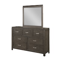 Contemporary Dresser & Mirror Set