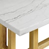 Elements International Morris Dining Table with Marble Top