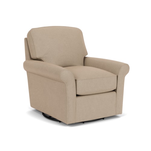Transitional Swivel Glider with Flared Arms