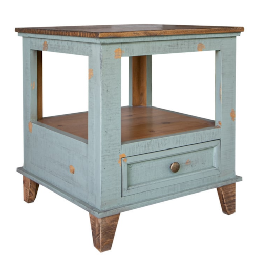 Transitional 1-Drawer End Table