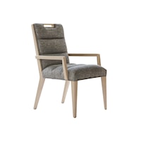 Contemporary Aiden Channeled Upholstered Arm Chair