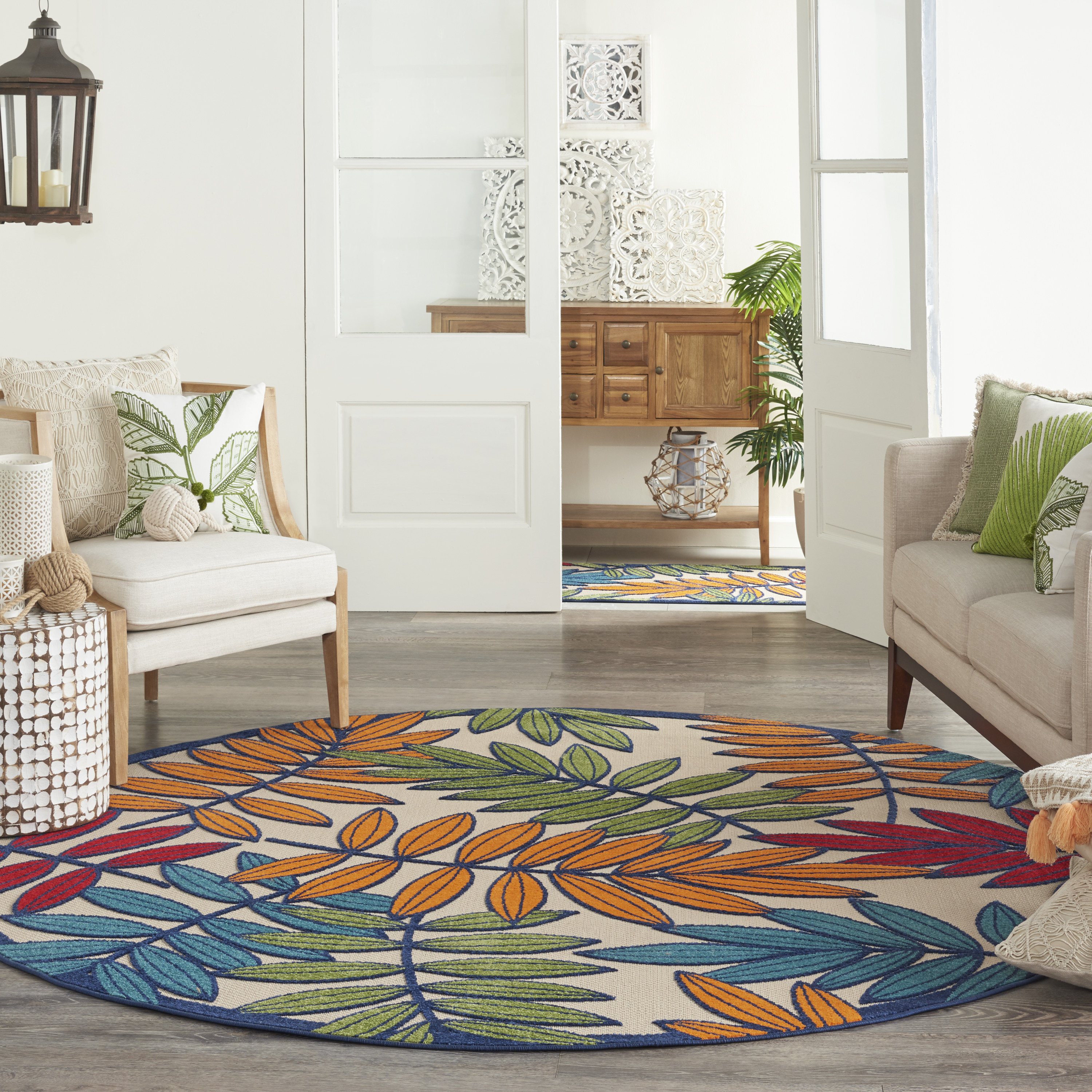Nourison Aloha 7'10" Round  Rug