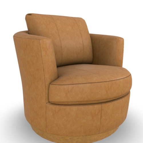 Mid-Century Modern Swivel Barrel Chair
