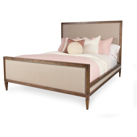 Upholstered Panel Bed - King
