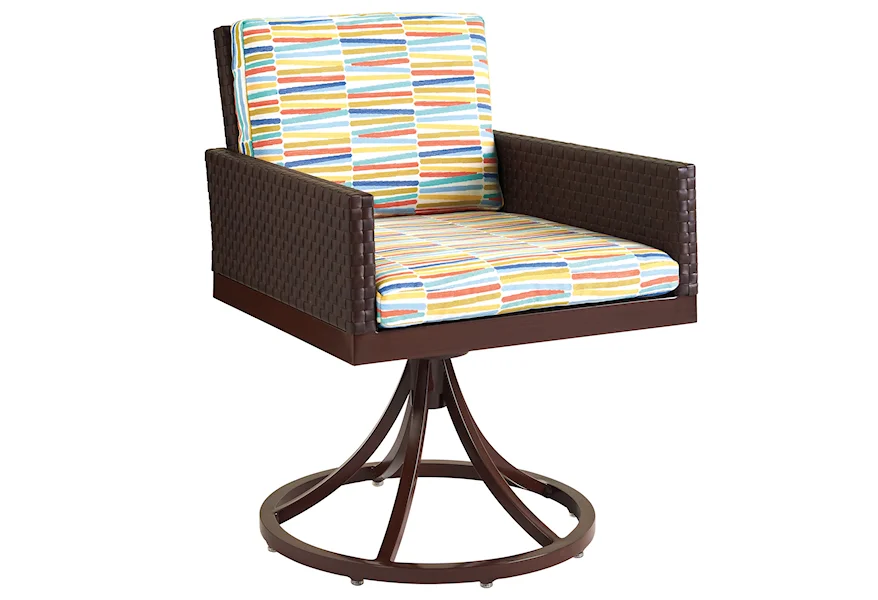 Abaco Swivel Rocker Dining Chair by Tommy Bahama Outdoor Living at Z & R Furniture