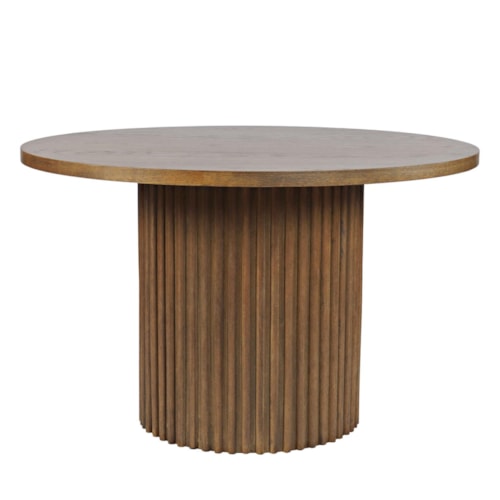Contemporary 48" Round Dining Table with Pedestal Base