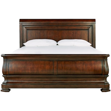 Transitional Queen Sleigh Bed