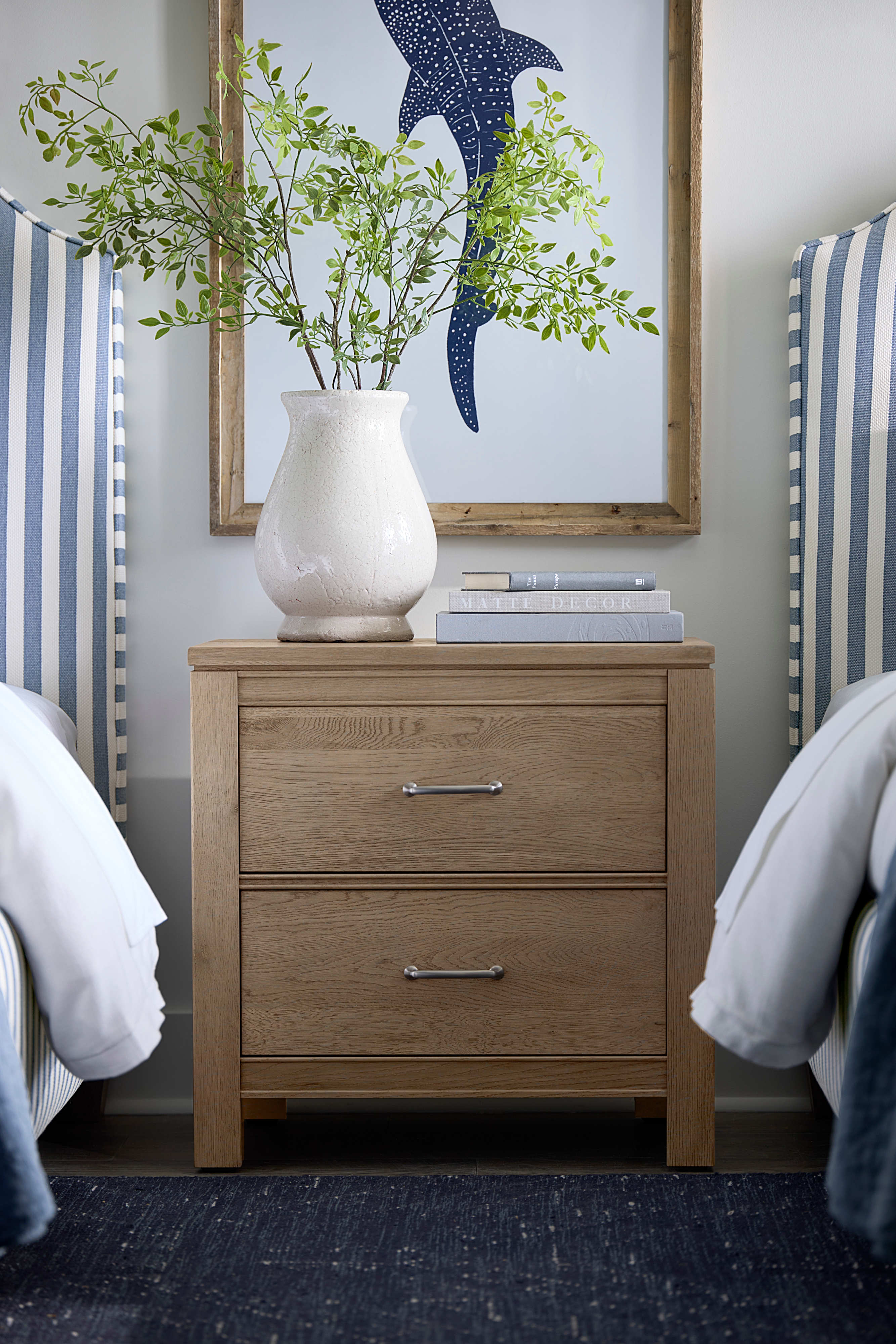 Vaughan-Bassett Tide & Timber Transitional 2-Drawer Nightstand