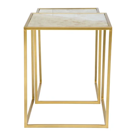 Calais Nesting Tables Brass