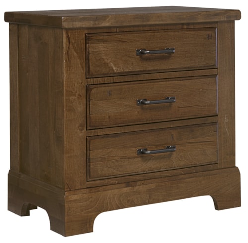 Rustic 3-Drawer Nightstand with English Dovetail Construction