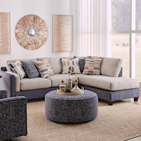 Contemporary 2-Piece Sectional Sofa with Right Facing Chaise