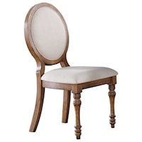 Cottage-Style Shield Back Side Chair with Turned Front Legs
