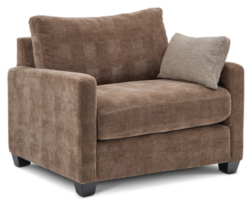 Casual Chair and a Half with Accent Pillow