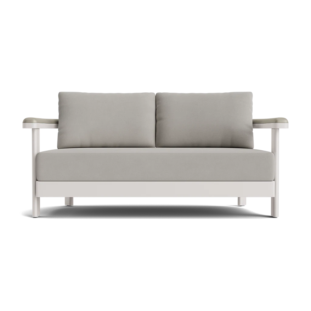 Cushioned Aluminum Curve Loveseat