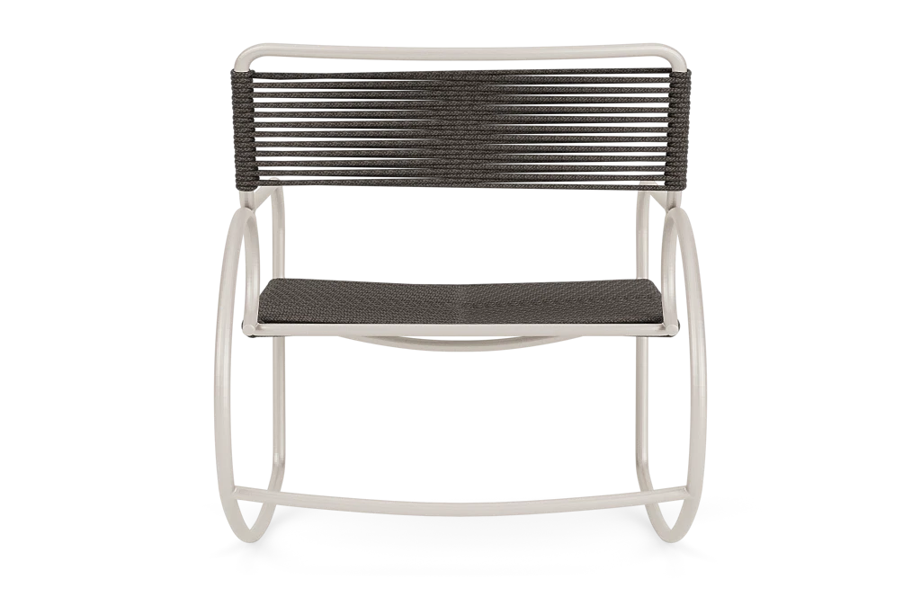 Free-Flowing Open-Back Rope Rocking Chair