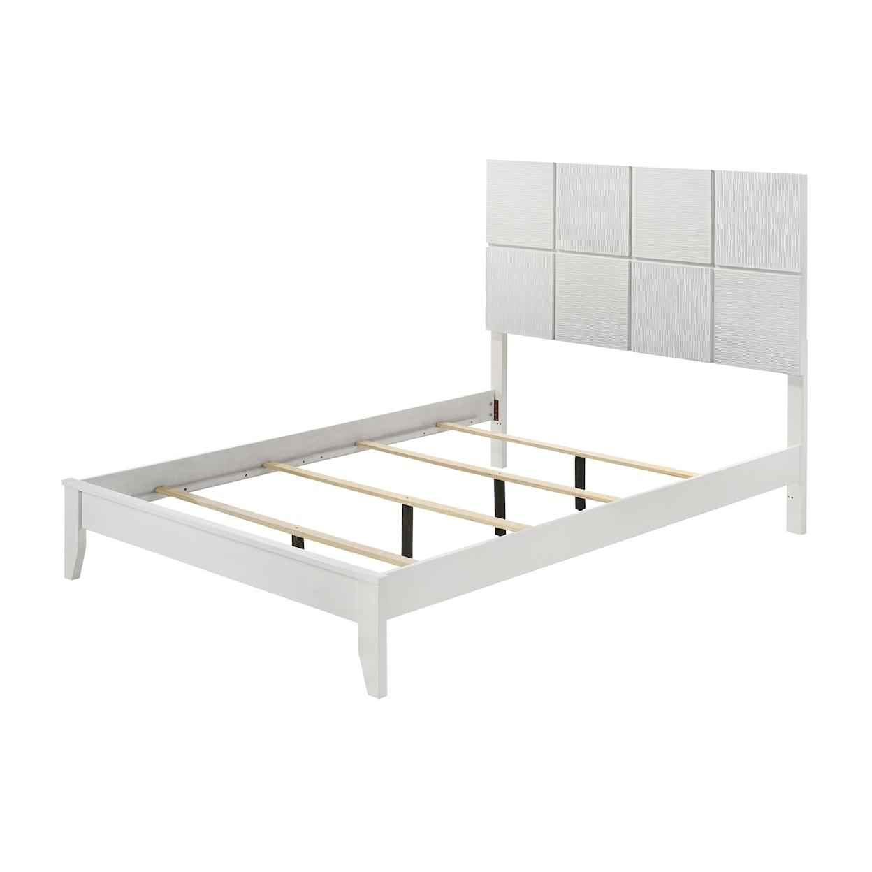 CM DENKER Full Panel Bed - White