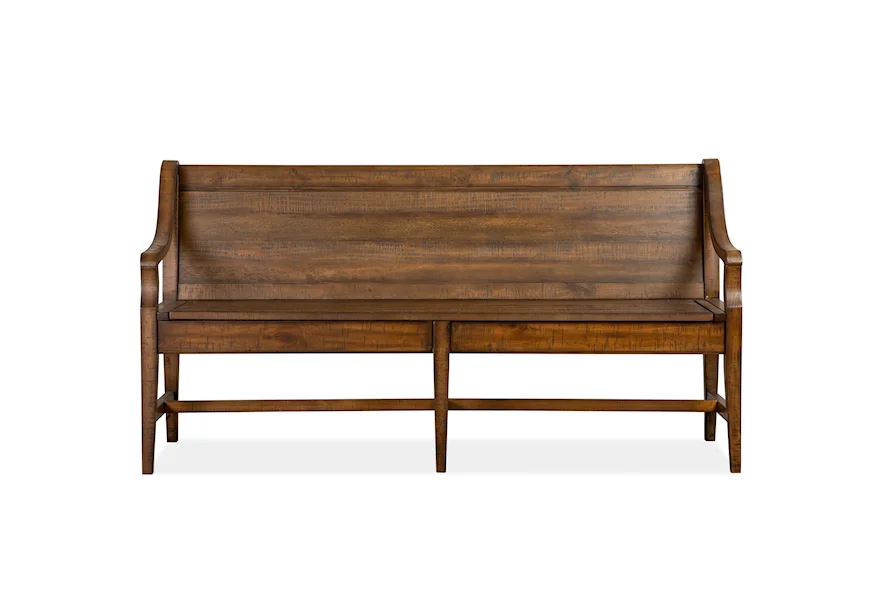 Bay Creek Dining Bench w/Back by Magnussen Home at Howell Furniture