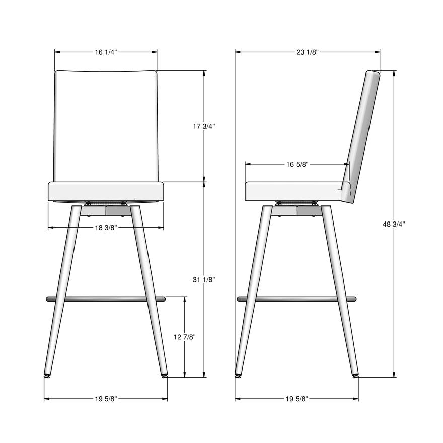Upholstered Swivel Bar Stool
