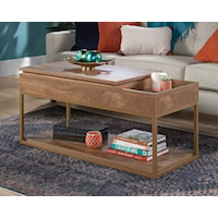 Mid-Century Modern Lift-Top Coffee Table with Hidden Storage