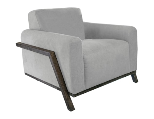 Contemporary Armchair with Throw Pillow
