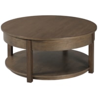 Transitional Round Lift Top Coffee Table
