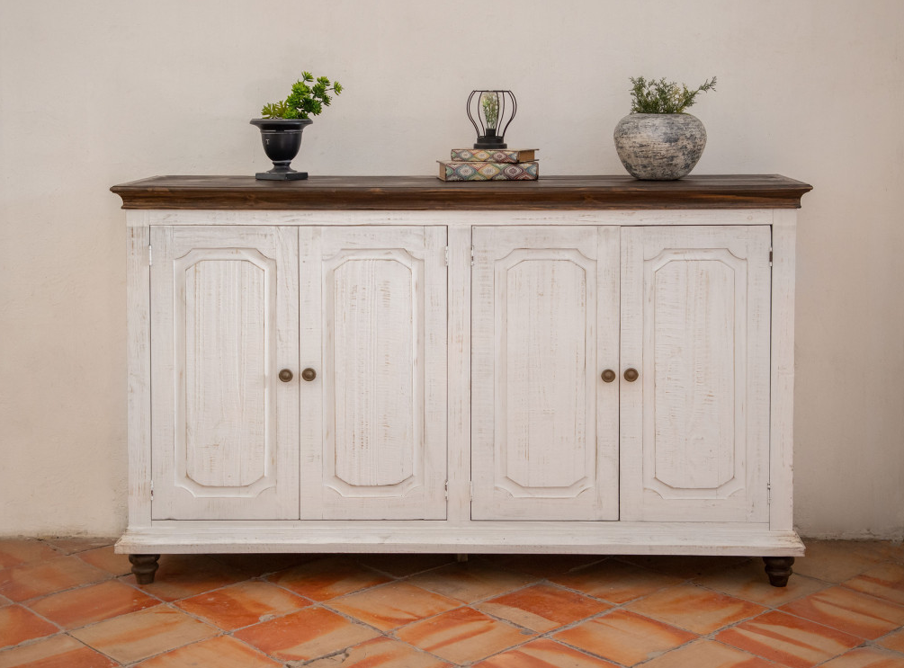 International Furniture Direct Margot IFD7021CNSWT Solid Wood Accent