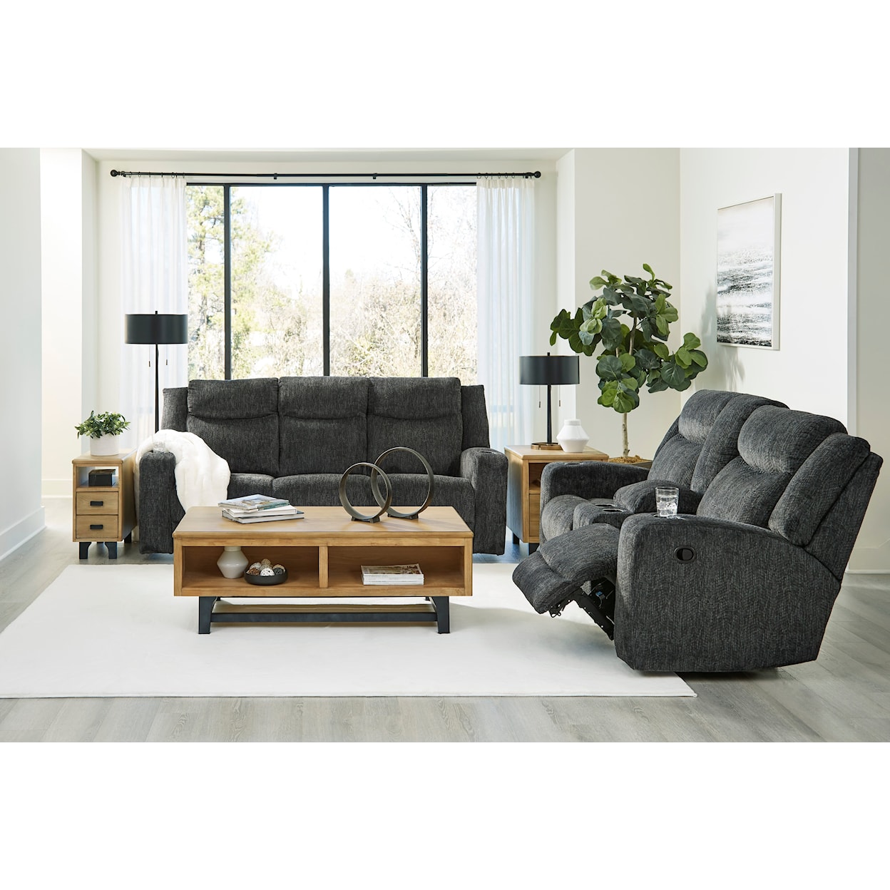 Signature Design by Ashley Furniture Martinglenn Reclining Loveseat with Console