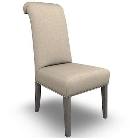 Transitional Set of 2 Upholstered Dining Chairs