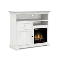 Transitional 46" Wide Customizable 41" Extra Tall Fireplace TV Console