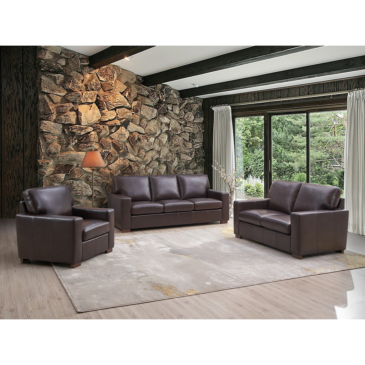 New Classic Furniture Marco Bronze Leather Sofa