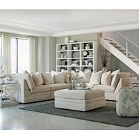 Five Piece Armless Sectional Sofa