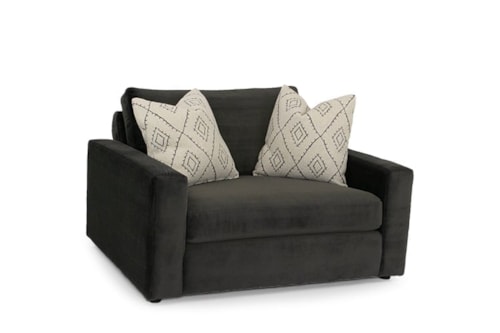 Contemporary Double Chair with Track Arms