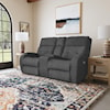 Flexsteel Strait Power Reclining Console Loveseat