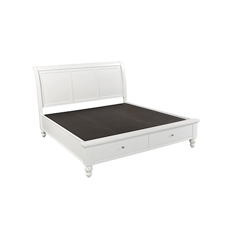 King Storage Sleigh Bed