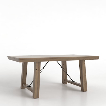 Industrial Rectangular Wood Dining Table