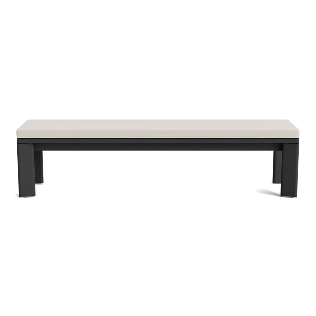 76" Cushioned Aluminum Dining Bench