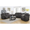 Vendor 972 Jamestown Motion Casual Reclining Loveseat with Storage Console and Cupholders