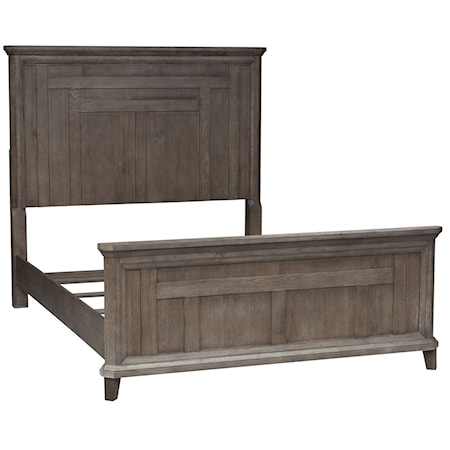 Transitional King Panel Bed