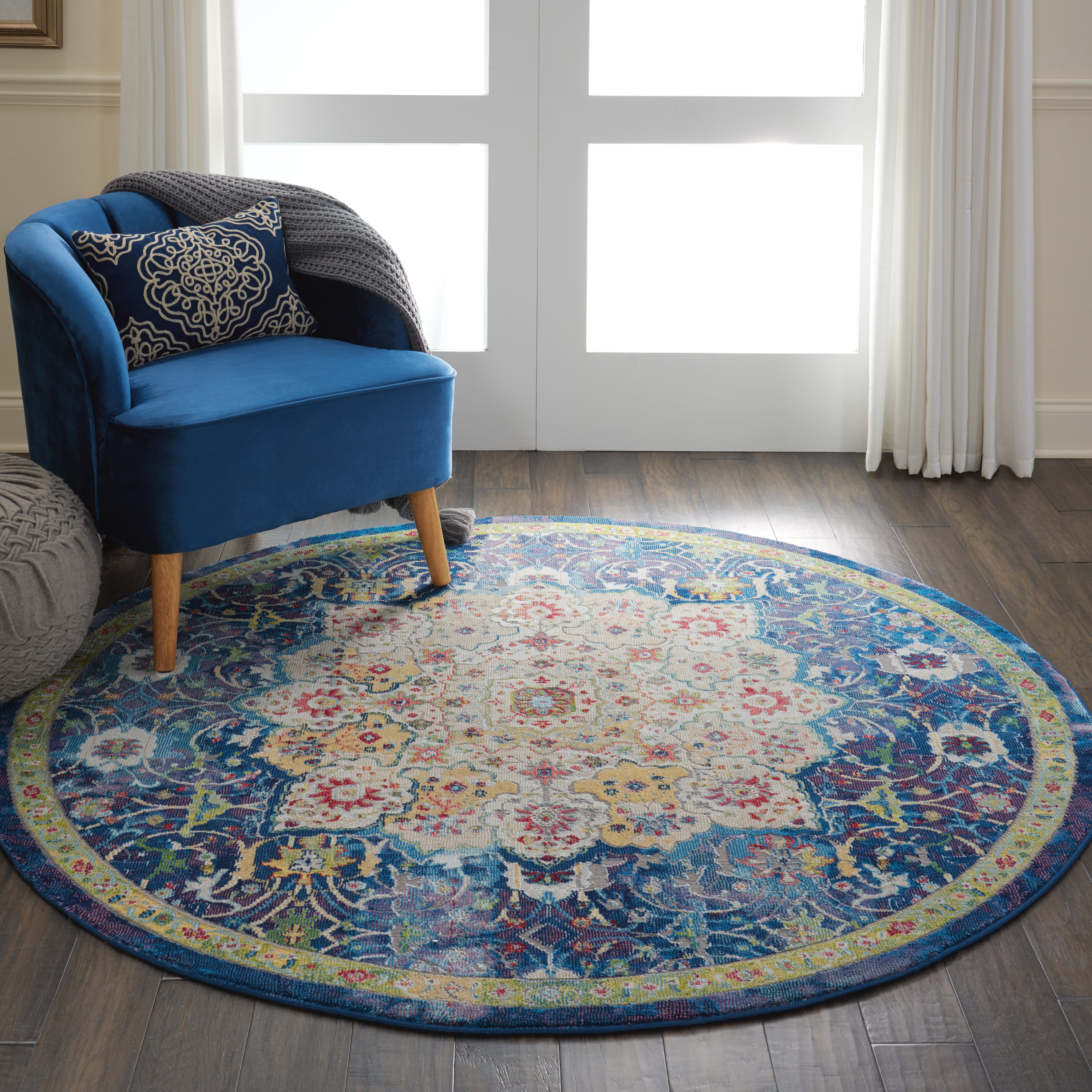 Nourison Ankara Global 6' Round  Rug