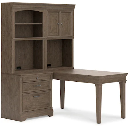 4-Piece Peninsula Desk