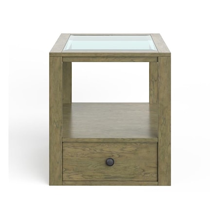 1-Drawer Rectangular End Table